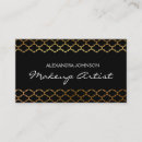 Search for art deco business cards Makeup artist