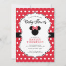 Search for red and white polka dots invitations Minnie mouse