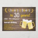 Search for cheers and beers 30th birthday invitations Cheers to 30 years