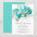 Search for aqua bridal shower invitations Gold