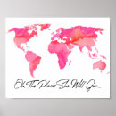 Search for pink world map posters Adventure
