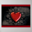 Search for heart dark posters Red