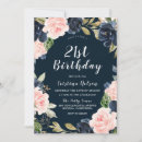 Search for navy blue 21st birthday invitations Watercolor