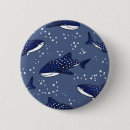 Recherche de baleine mignonne badges Bleu