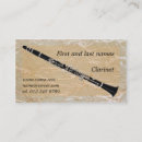Recherche de clarinette cartes visite Musicien