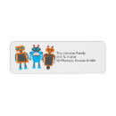 Search for robot return address labels Cute
