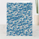 Recherche de par hokusai vœux cartes Bleu
