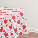 Search for red heart tablecloths White