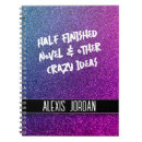 Search for name pink and purple glitter notebooks Sparkles
