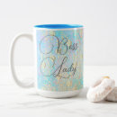 Search for lady in gold mugs Elegant