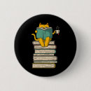 Search for book lover buttons Kitten