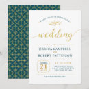 Search for teal gold wedding invitations Calligraphy