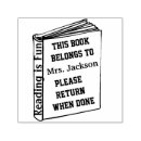 Search for reading book rubber stamps Librarian