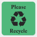 Search for green recycling symbol stickers Environment