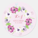 Search for purple flowers wedding stickers Thanks
