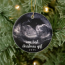 Search for gender reveal ornaments Sonogram