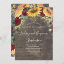 Search for red sunflower wedding invitations Rustic