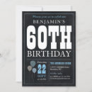 Search for chic 60th birthday invitations Blue