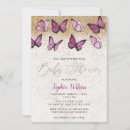 Search for pink glitter baby shower invitations Butterfly