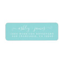 Search for turquoise return address labels Simple