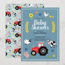 Search for tractor baby shower invitations Rustic