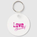 Search for empowerment round keychains Self love