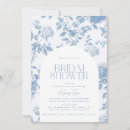 Search for blue hydrangea bridal shower invitations Elegant calligraphy script