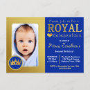 Search for blue and gold prince birthday invitations Royal