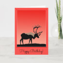 Recherche de caribous vœux cartes Bois