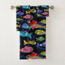 Search for tropical fish bath towels Pattern