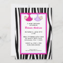 Search for hot pink zebra invitations Shower