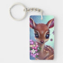 Search for deers rectangular keychains Baby deer