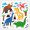 Recherche de dinosaure drôle autocollants Enfants