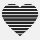 Search for black and white stripe heart shaped stickers Girly