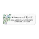 Search for blue hydrangea return address labels Rustic