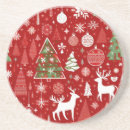 Search for christmas tree coasters Red