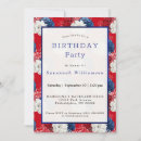 Search for red rose birthday invitations White