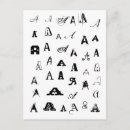 Search for letter font postcards Initial