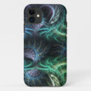 Search for fractals phone cases Green