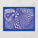 Search for abstract drawing postcards Blue