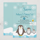 Search for snow birthday invitations Penguin