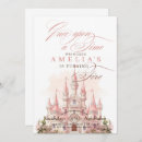 Search for cinderella castle invitations Pink