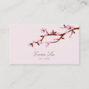 Recherche de fleurs de cerisiers cartes visite Customer