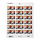 Search for red and blue return address labels Modern