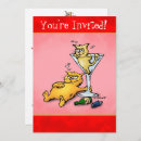 Search for funny cat christmas invitations Cartoon