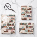 Search for bookshelf wrapping paper Library