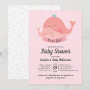 Search for whale baby girl shower invitations Nautical