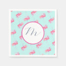 Search for tropical napkins Pink flamingo