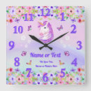 Recherche de licorne rose horloges Jolie