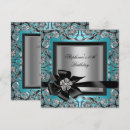 Search for blue black 40th birthday invitations Silver